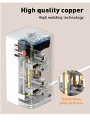 Light Wave LW-EXT-43U-3P Power Extension Tower: 4-Way Socket with 3 USB Fast Charging Ports, 70W Super Fast Charging, and Surge Protection