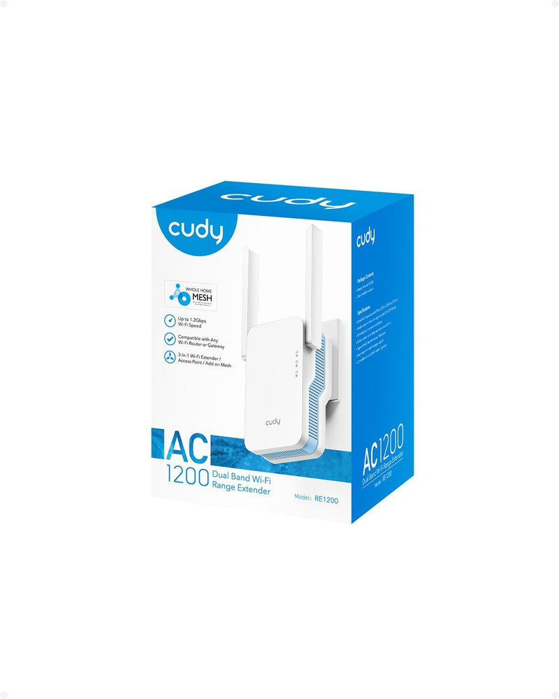 Cudy AC1200 Dual-Band Wi-Fi Range Extender with Mesh (RE1200)
