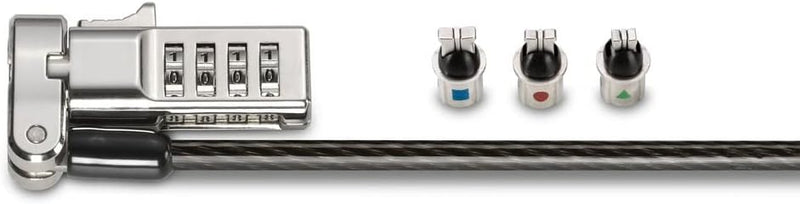 Kensington K62318WW Universal 3‑in‑1 Keyed Laptop Lock  – Carbon‑Steel 6 ft Cable, Hidden‑Pin Security