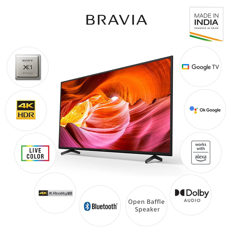 Sony Bravia 50X75K 50-Inch 4K UHD HDR Smart Google TV
