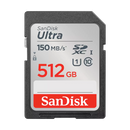 SanDisk Ultra 512GB SD card UHS-I Class 10 front view
