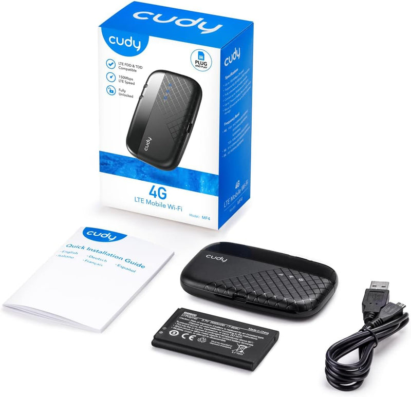 Cudy MF4 4G LTE SIM-Supported Wi-Fi Pocket Router