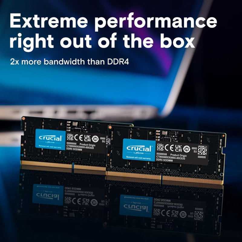 Crucial 16GB DDR5-4800MHz SODIMM Laptop RAM – CT16G48C40S5 High-Speed Memory Module