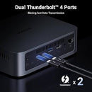 UGREEN NASync DXP480T Plus 4-Slot NAS – Intel Core i5-1235U, 8GB DDR5 (Up to 64GB), 128GB SSD, 32TB Max, Wi-Fi 6, Thunderbolt 4 & 10GbE, RAID Support, UGOS Pro