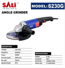 Sali 6230G 9" 2200W Angle Grinder – High-Power Metal & Stone Cutting Tool for DIY & Professional Use