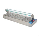 Caterina CT/267 4-Head Bain Marie + Glass – Durable Stainless Steel Food Warmer, Efficient Heating, Easy-to-Clean, Perfect for Restaurants, Cafeterias & Catering