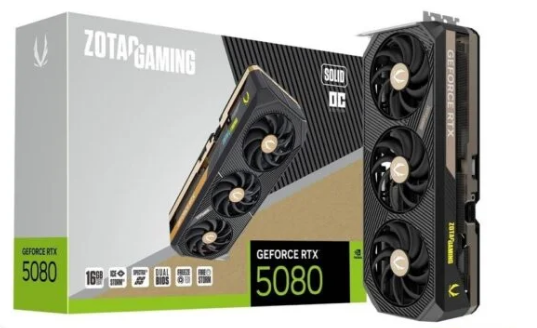 ZOTAC GAMING GeForce RTX 5080 SOLID CORE OC – 16GB GDDR6X GPU | Ultra High-End Graphics Card - ZT-B50800BU-10P