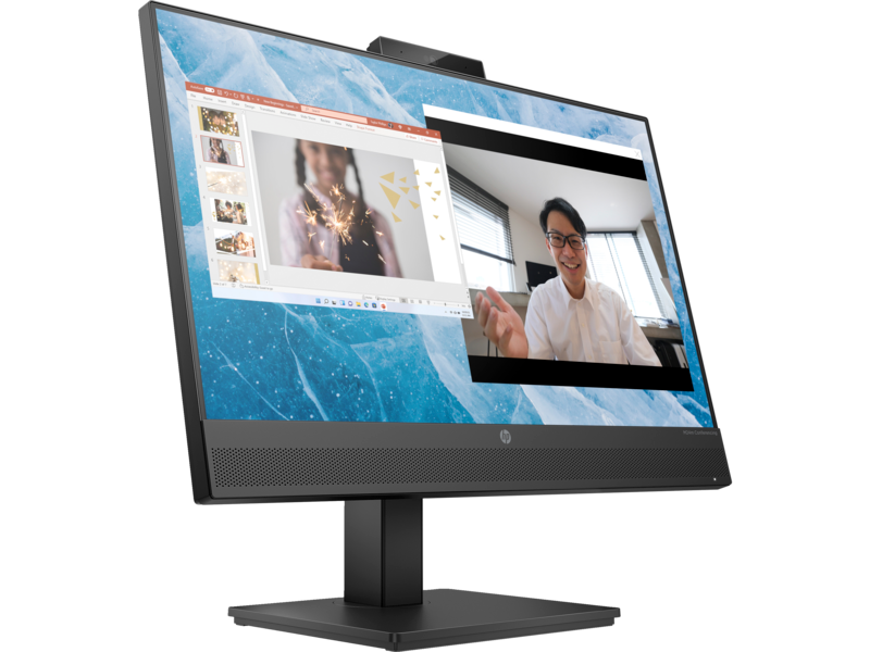 HP M24M 23.8" FHD Conferencing Monitor - Connectivity: 1 SuperSpeed USB Type-C 5Gbps signaling rate, 1 HDMI 1.4, 1 DisplayPort 1.2, 1 3.5mm Audio Jack (Audio Out), 2 SuperSpeed USB Type-A 5Gbps signaling rate, Security Cable Slot (678U5AA)