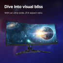 Lenovo Legion R34w-30 34” Curved Gaming Monitor 67C7GACBAE – 3440x1440 WQHD, 165Hz, 1ms, HDMI & DisplayPort for PC & Console Gaming