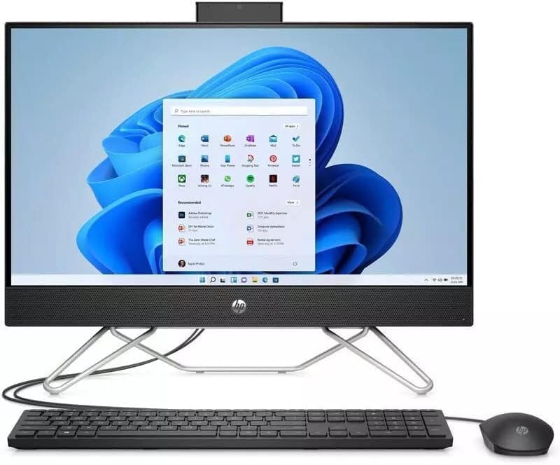 HP AIO 27-cb1011nh All-in-One PC Desktop Computer - Intel Core i7-1255U 12th Gen, 16GB RAM, 1TB SSD, 27" FHD, FreeDOS (6M842EA)