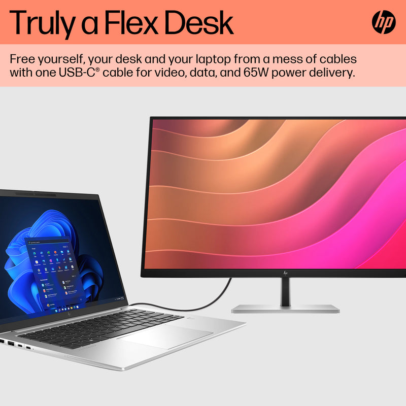 HP E32k G5 31.5" 4K USB-C Computer Monitor - Integrated Speakers, 1 SuperSpeed USB Type-C Slot, 1 HDMI 2.0, 1 DisplayPort 1.4, 3 SuperSpeed USB Type-A, 1 RJ-45, Security Cable Slot, Pivot Adjustable (6N4D6AS)