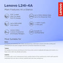 Lenovo L24i-4A 23.8" FHD 100Hz IPS Monitor (67BCKAC6AE)