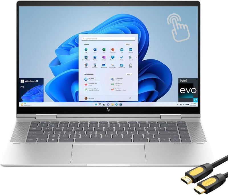HP Envy x360 2-in-1 Laptop 14-ES0013 - Core™ i5-1335U 13th Gen Processor, 512GB SSD 8GB RAM, 14″ FHD Touchscreen, Windows 11 Natural Silver, Backlit Keyboard (7H9Y4UA)