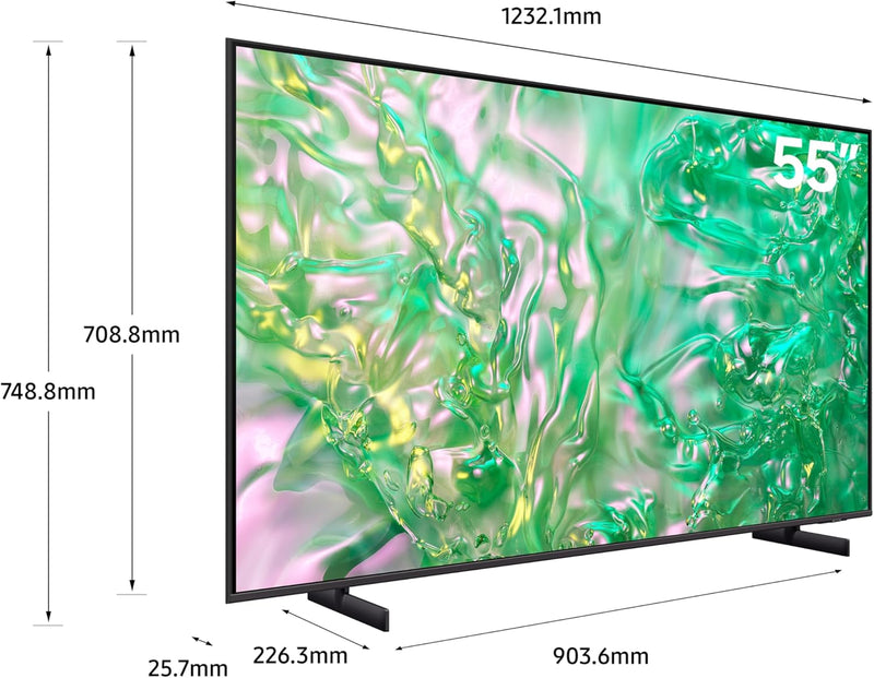 Samsung DU8000 55-Inch UHD 4K Smart TV with Bluetooth, Share to TV, Alexa Built-In, YouTube, Netflix, and HDMI (55DU8000)