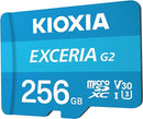 KIOXIA Exceria G2 256GB MicroSDXC, UHS-I Memory Card -LMEX2L256GG2