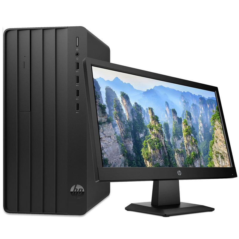 HP Pro Tower 290 G9 PC Desktop Computer - Intel Core i3-12100 12th Gen, 4GB RAM DDR4-3200, 1TB SATA HDD, Intel® UHD Graphics 730, HP P204v 19.5" Monitor, FreeDOS 3.0 - 884W8EA