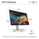 HP Series 7 Pro 724pf 23.8" FHD Monitor 8X530AA – Full HD Display for Office & Home Productivity