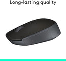 Logitech M171 Compact Wireless Mouse - black - 910-004424 – 2.4GHz USB Receiver, Portable, Long Battery Life for Laptop & PC Use