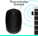 Logitech M171 Compact Wireless Mouse - black - 910-004424 – 2.4GHz USB Receiver, Portable, Long Battery Life for Laptop & PC Use
