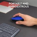 Logitech M171 Wireless Mouse - Blue - 910-004640 – 2.4GHz USB Nano Receiver, 12-Month Battery Life, Ambidextrous Design for Laptop & Desktop