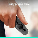 Logitech R500s Laser Presentation Remote, Graphite, 910-005843 – Wireless Presenter with Red Laser Pointer for Slideshows & Professional Presentations