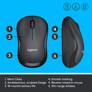 Logitech M221 Silent Wireless Mouse 910-006510 – Quiet Click, 2.4GHz, Optical Tracking for Laptop & PC Use