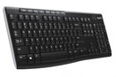  Logitech K270 Wireless Keyboard Black, 920-003736 - Long-Range, Reliable Typing for Home & Office