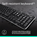  Logitech K270 Wireless Keyboard Black, 920-003736 - Long-Range, Reliable Typing for Home & Office