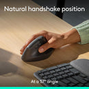 Logitech, Wave Keys and Lift Combo, Wireless & Bluetooth Keyboard and Mouse, Graphite, 920-013635 – Ergonomic Long-Range Typing & Precise Control for Home & Office