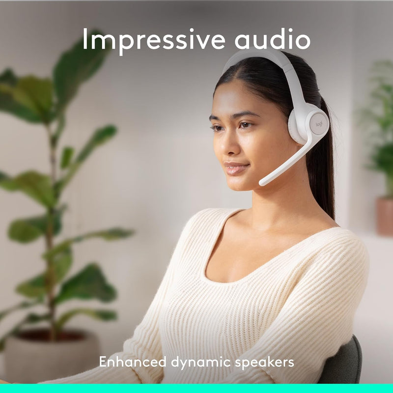 Logitech Zone 300 Wireless Bluetooth Over Ear Headset with Noise-Cancelling Microphone (981-001407)