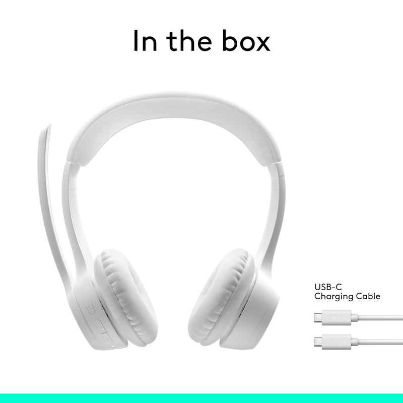 Logitech Zone 300 Wireless Bluetooth Over Ear Headset with Noise-Cancelling Microphone (981-001407)