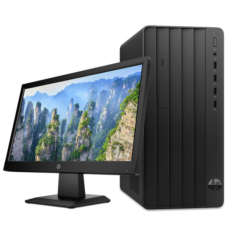 HP Pro Tower 290 G9 PC Desktop Computer - Intel Core i3-12100 12th Gen, 8GB RAM, 512GB SSD, P204v 19.5" FHD Monitor, FreeDOS (9M936AT)
