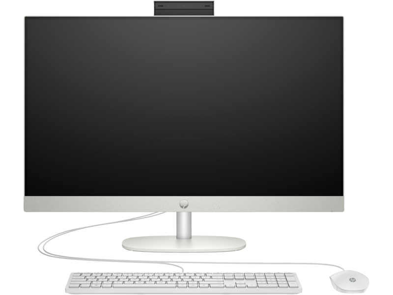 HP AIO 27-cr0056nh All-in-One PC Desktop Computer - Intel Core i7-1355U 13th Gen, 8GB RAM, 512GB SSD, DOS, 27" FHD Monitor (9R3R4EA)