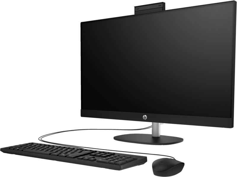 HP AIO 27-cr1004nh All-in-One Bundle PC Desktop Computer - Intel Core Ultra 7 155U, 16GB RAM, 512GB SSD, 27" FHD, FreeDOS (A0CM1EA)