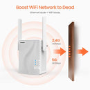 Tenda A18 AC1200 WiFi Range Extender Gigabit WiFi Repeater with 100 Mbps LAN Port, Dual Banda 2.4GHz 300Mbps+5GHz 867Mbps, Hide SSID, WPS Function, Encryption Mode