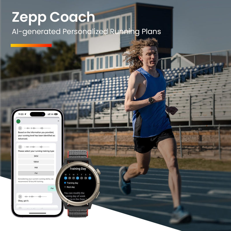Amazfit A2292 Cheetah Pro 47mm Running Sports Smart Watch with Dual-Band GPS, Route navigation, Offline Maps, Training Template, 1.45'' AMOLED Display, 14-Day Battery Life, Heart Rate & Sleep Monitoring