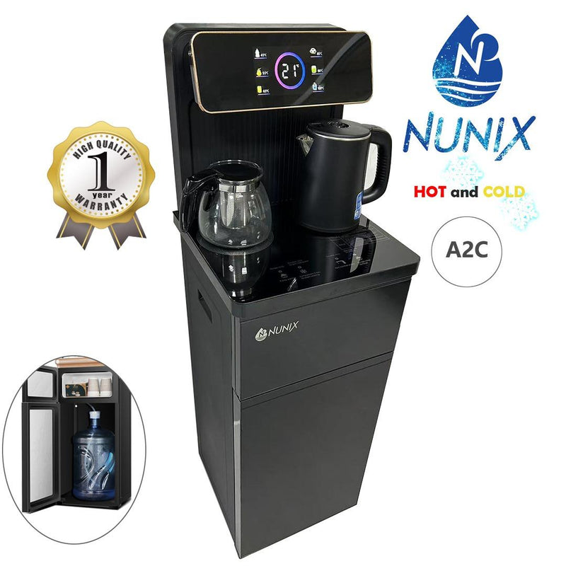 Nunix A2C Hot &amp; Cold Bottom-Load Water Dispenser – Durable and energy-efficient water dispenser with hot and cold functions, easy-to-use controls, and sleek styling for homes and offices.