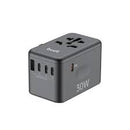 Budi AC355B30 30W Global Travel Charger – Universal Fast Charging Adapter with International Plug Compatibility and USB Port for Worldwide Travel Use