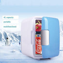 Generic 4 Litres AC/DC Car Fridge – Portable Mini Electric Cooler & Warmer for Cars, Travel & Outdoor Use