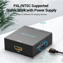 Vention AEEB0 HDMI to RCA Converter - 1080P HD, Widely Compatible, Audio and Video Transmit Synchronically, Metal Type