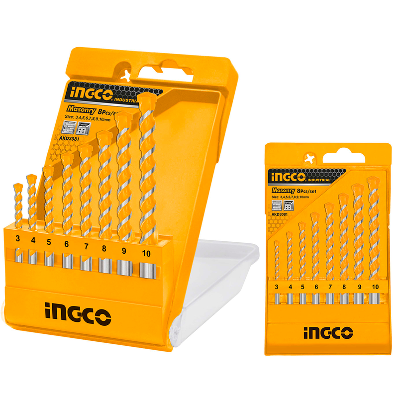 Ingco AKD3081 8 PCS Masonry Drill Bits Set