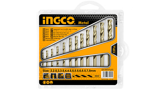 Ingco AKDB1125  12 Pcs HSS twist drill bits set