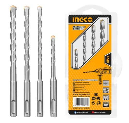 Ingco AKDB2055 4pcs SDS-plus Drill Bit Set
