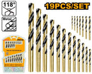 INGCO AKDB9190 19Pcs HSS Twist Drill bits Set