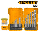 Ingco AKDL51502 15 PCS Hss M2 Drill Bits Set