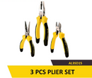 Uyustools ALS315 3-Piece Plier Set – Durable, Precision Hand Tools for Electrical, Mechanical & DIY Work – Ergonomic Grip, High-Quality Steel