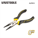Uyustools ALP815 8’’ Long Nose Pliers – Precision Grip, Durable Steel, Ideal for Electronics, Jewelry, and DIY Projects
