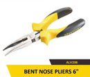 Uyustools ALV206 6’’ Bent Nose Pliers – Precision Grip, Durable Steel, Ideal for Electronics, Jewelry, and DIY Projects