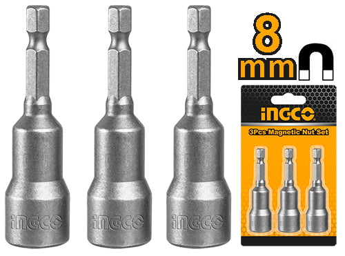 Ingco AMN0831  3-Piece Magnetic Nut  Set