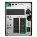 APC Smart-UPS SMT1000IC LCD display front view back view of a power strip with multiple outlets and connectors 
